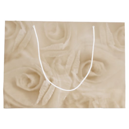 Papieren Rozen Sepia Groot Cadeauzakje (Achterkant)