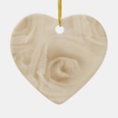 Papieren Rozen Sepia Keramisch Ornament (Voorkant)