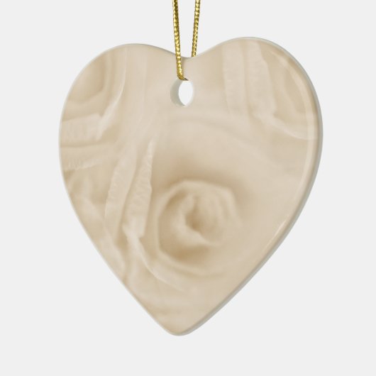Papieren Rozen Sepia Keramisch Ornament (Links)