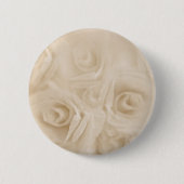 Papieren Rozen Sepia Ronde Button 5,7 Cm (Voorkant)