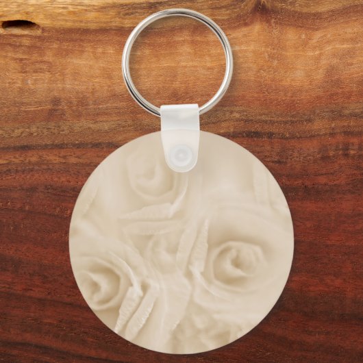 Papieren Rozen Sepia Sleutelhanger (Voorkant)