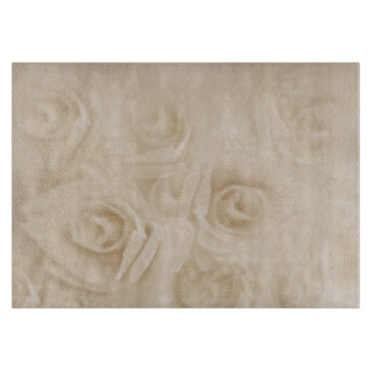 Papieren Rozen Sepia Snijplank (Voorkant)