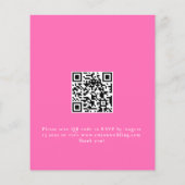 PAPIEREN SCRIPT We Do Hot Pink bruiloft uitnodigin Flyer (Achterkant)