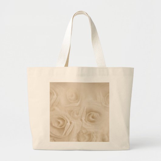 Papieren sepia-Rozen Grote Tote Bag (Voorkant)