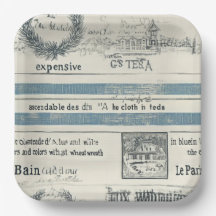 Papieren serveerschaal met nautische details