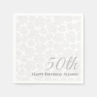 Papieren servet 50e verjaardag palmblad