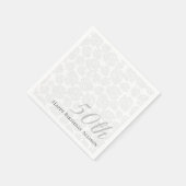 Papieren servet 50e verjaardag palmblad (Hoek)