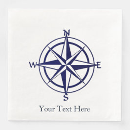 Papieren servet aanpassen - nautisch kompas