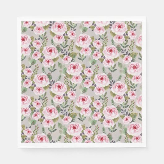 Papieren servet baby shower met schattig design. (Voorkant)