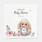 Papieren servet baby shower met schattig design. (Voorkant)