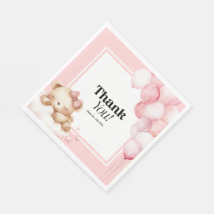 Papieren servet Baby shower roze meisje