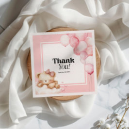 Papieren servet Baby shower roze meisje