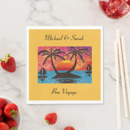 Papieren servet - Bon Voyage-feest