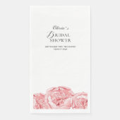 Papieren servet Bruidsdouche Pioenrozen (Voorkant)