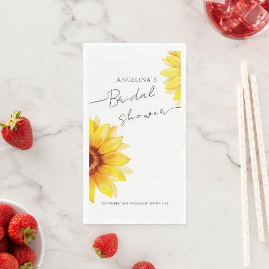 Papieren servet Bruidsdouche Zonnebloem (Insitu)