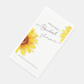 Papieren servet Bruidsdouche Zonnebloem (Hoek)