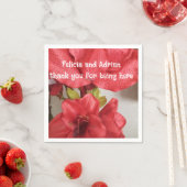 Papieren servet bruiloft amaryllis rood (Insitu)