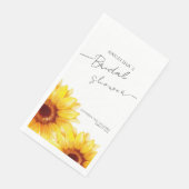 Papieren servet Bruiloftszonnebloem (Hoek)