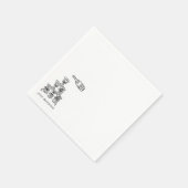 Papieren servet - Champagnetoren net getrouwd (Hoek)