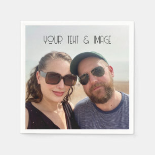 Papieren servet feestje aangepaste foto maak je ei