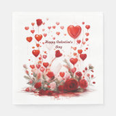 Papieren servet Gelukkige Valentijnsdag (Voorkant)