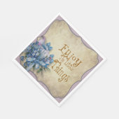 Papieren servet Geniet van kleine dingen Blauw Blo (Hoek)