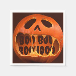 Papieren servet Halloween feest schreeuw pompoen