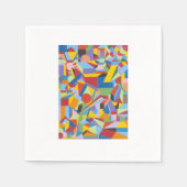 Papieren servet Helder Bold Fun Design van Fine Ar (Voorkant)