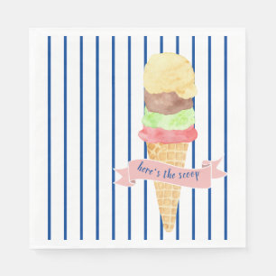 Papieren servet Here's The Scoop