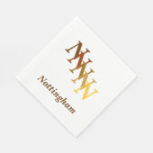 Papieren servet - Indraaltjes met naam (Hoek)