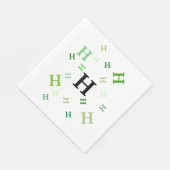 Papieren servet - Jumbled Green Letters (Hoek)