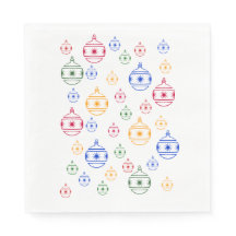 Papieren servet - Kerstboom decoraties