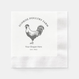Papieren servet Kippenboerderij