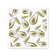 Papieren servet met avocado.