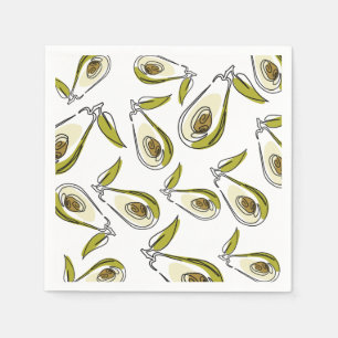Papieren servet met avocado.
