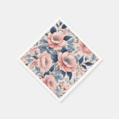 Papieren servet met bloemontwerp (Hoek)