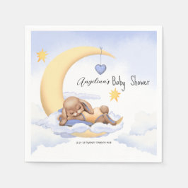 Papieren servet met een schattig konijntje.