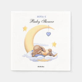 Papieren servet met een schattig konijntje.