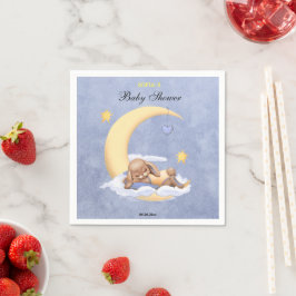 Papieren servet met een schattig konijntje.