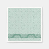 Papieren servet met groene batikscheuren (Voorkant)