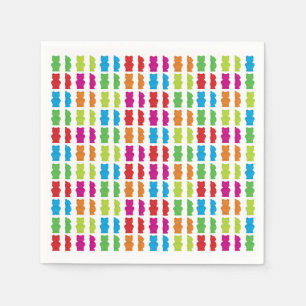 Papieren servet met gummy Beren