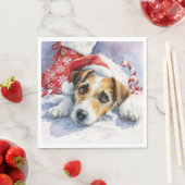 Papieren servet met Jack Russell (Insitu)