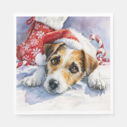 Papieren servet met Jack Russell (Voorkant)