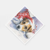 Papieren servet met Jack Russell (Hoek)