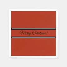 Papieren servet met kerstbericht