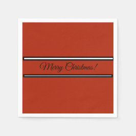 Papieren servet met kerstbericht