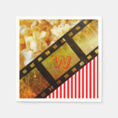 Papieren servet met popcorn en filmrol (Voorkant)