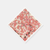 Papieren servet met roze kersenbloesem ontwerp (Hoek)