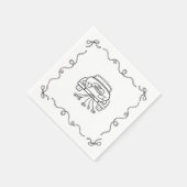 Papieren servet - Net getrouwd - Getaway Car (Hoek)