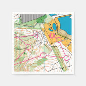 Papieren servet - Oriënterende kaart (Voorkant)